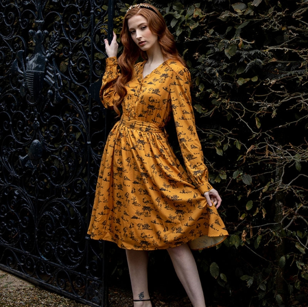 Lindy Bop Skeleton Toile Dress